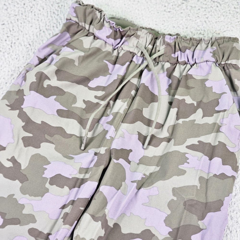 Lululemon Jogger Pants Womens 4 Purple Camo Stretch Drawstring Waist Athleisure